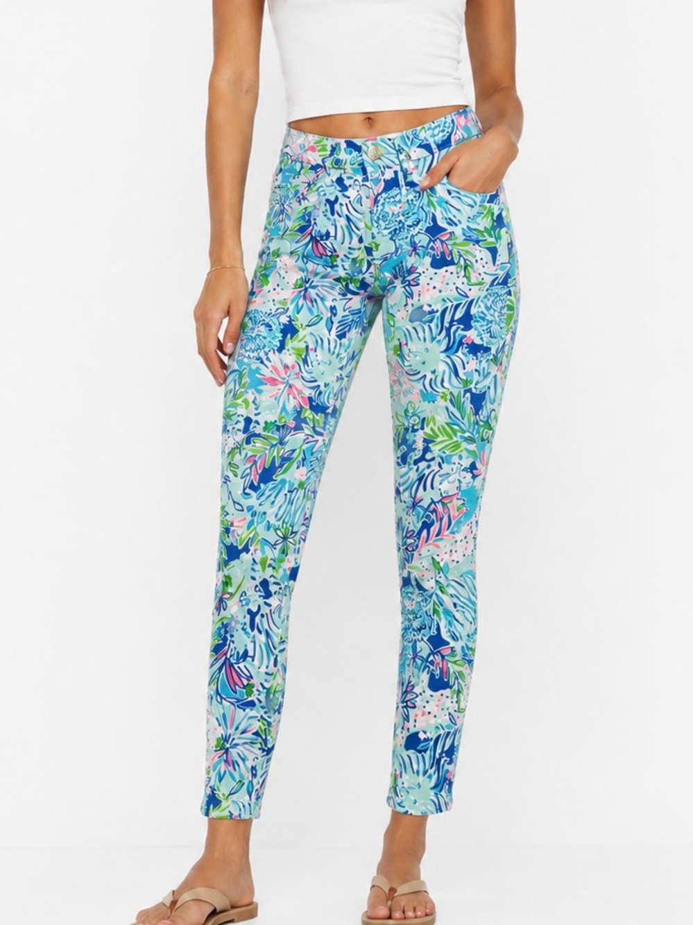 Lilly Pulitzer South Ocean Skinny Pants size 6